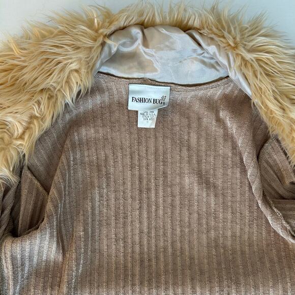 y2k cardigan with fur collar - Picture 7 of 7